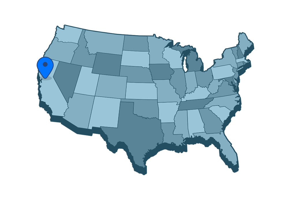 California Area Map Long Distance